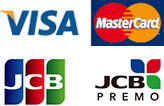 VISA、MasterCard、JCB、JCBプレモ